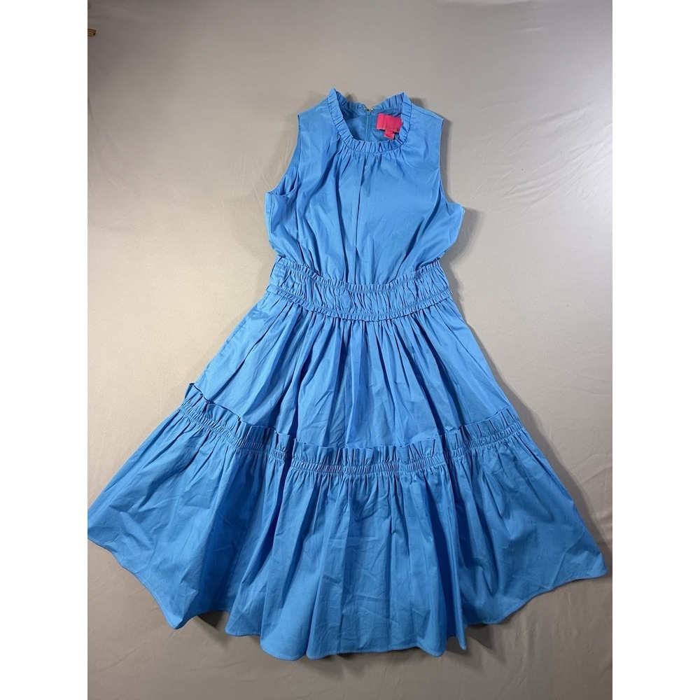 Lilly Pulitzer Women's Sleeveless Summer Dress Cumulus Blue Color Size 0 NWT
